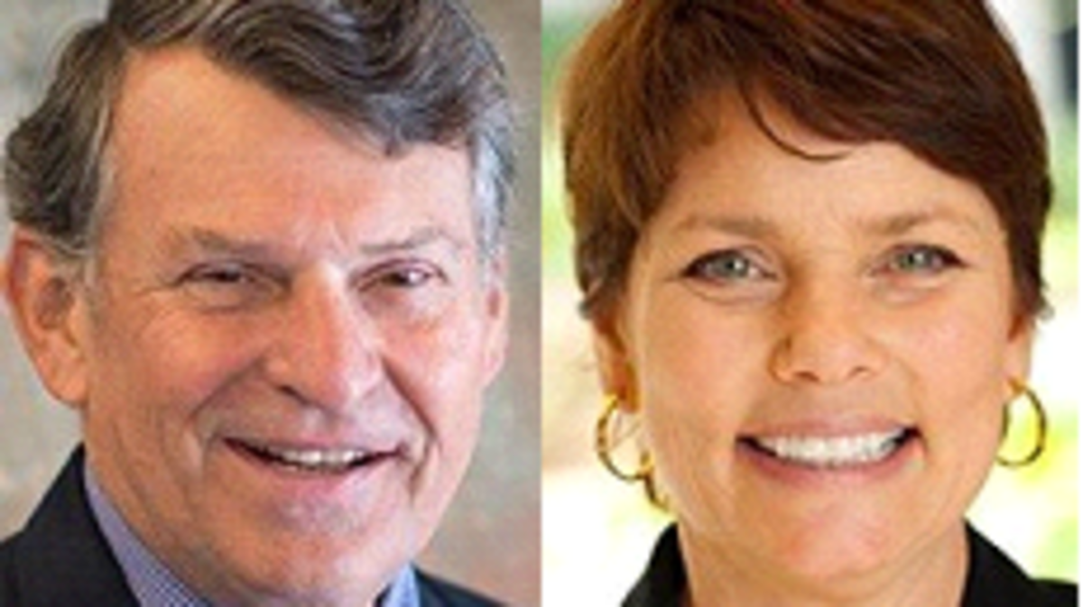 John Hidahl, left, and Beth Gaines, right, are competing to replace Supervisor Ron Mikulaco in District 1, which represents El Dorado Hills.