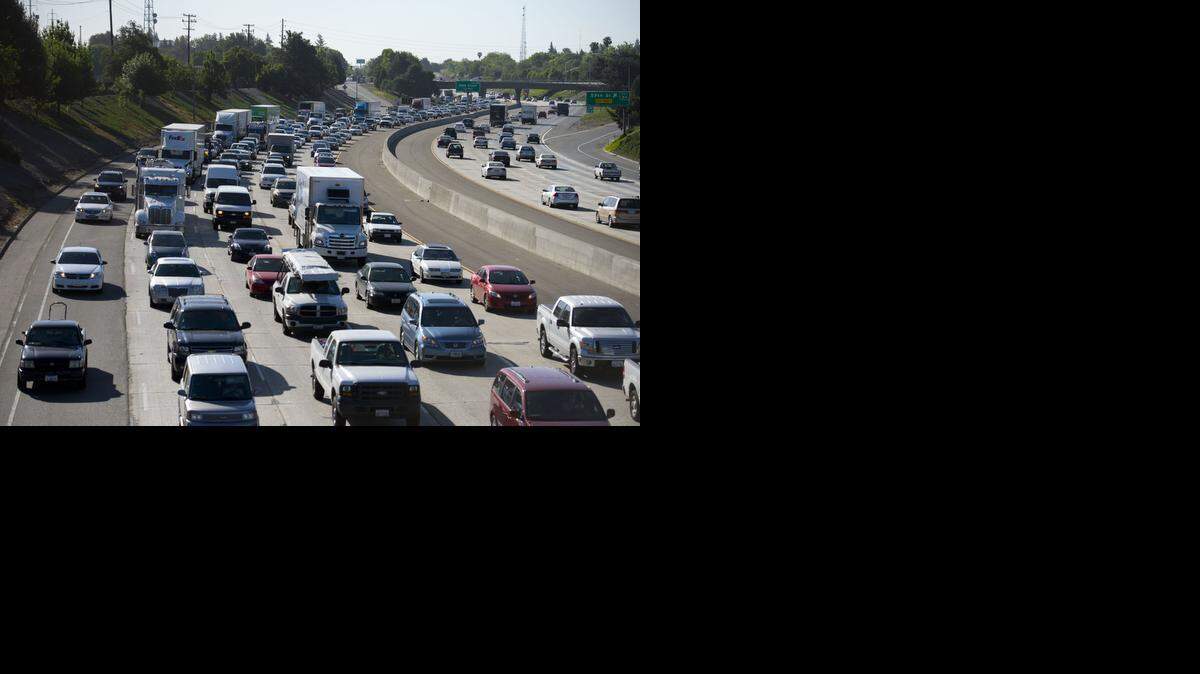 
Vehicles back up on westbound Highway 50 as they make their way through the Fix 50 project earlier this year.
