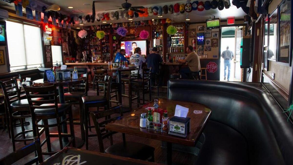 
The interior of Bg’s bar at Mel’s and Faye’s Diner in Jackson, where some Cal Fire employees allegedly drank while on duty during cadet graduation parties.
