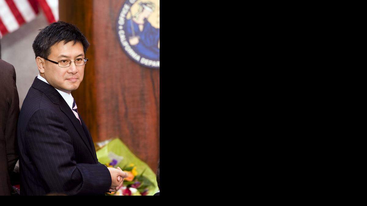 
California State Controller John Chiang at the inauguration of Attorney General Kamala Harris in 2011.
