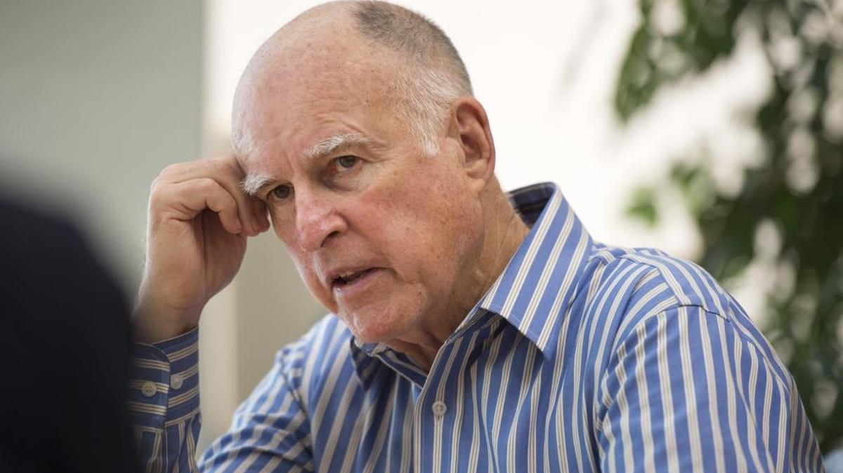 Gov. Jerry Brown, in his office at the Capitol in Sacramento, on June 30, 2016.
