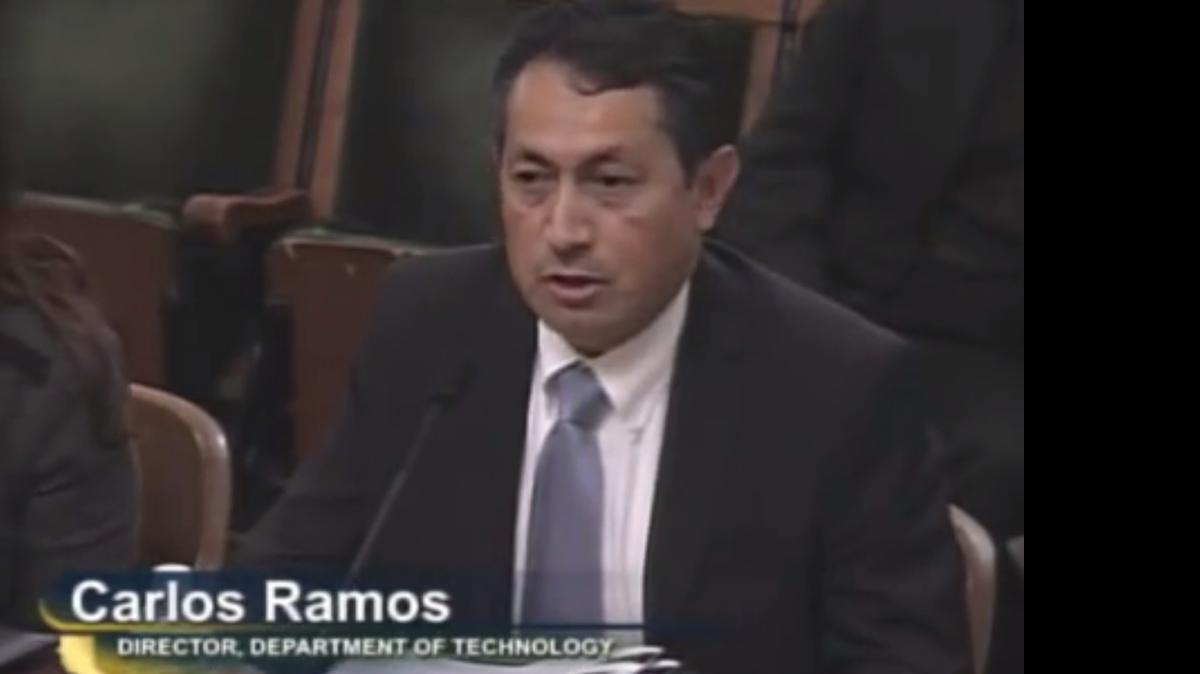 
Department of Technology Director Carlos Ramos testifies during a 2015 legislative committee hearing.
