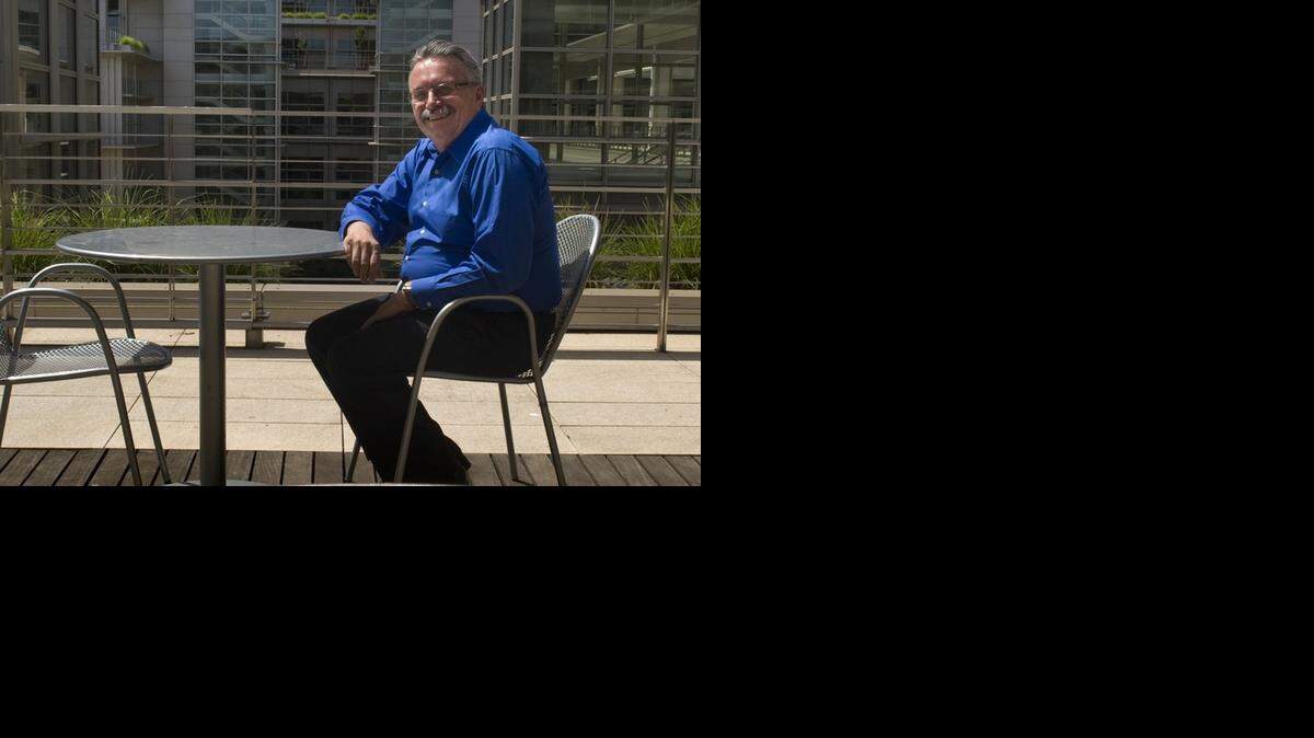 
J.J. Jelincic outside CalPERS headquarters in Sacramento.
