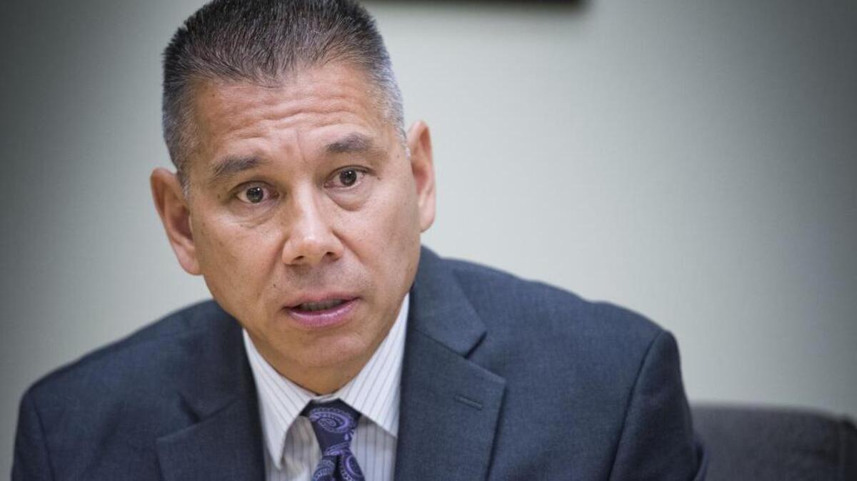 
California Highway Patrol commissioner Joe Farrow talks to members of the Sacramento Bee Editorial Board in 2014. Last Friday, Farrow apologized to the family of a murdered Turlock man in a case in which three CHP officers have been charged.
