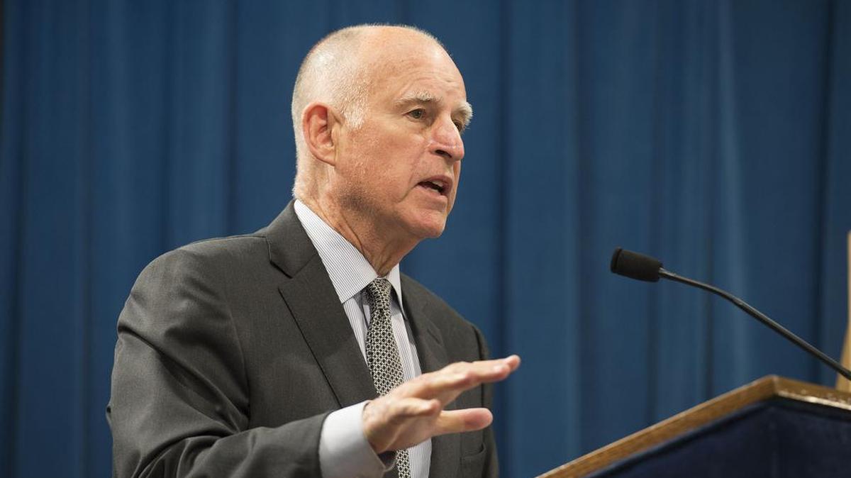 Gov. Jerry Brown is pressing unions for state workers to raise employee payments for retiree health care coverage.