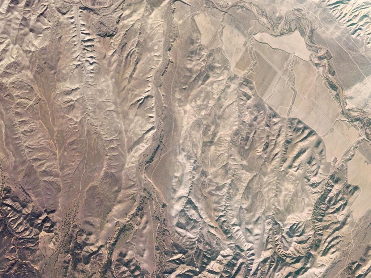 Satellite image of Los Padres National Forest on Dec. 3, 2016.