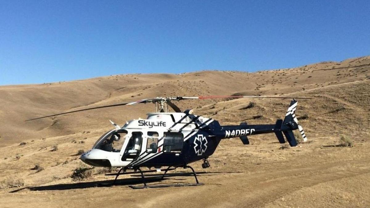 This SkyLife helicopter had a near miss with a drone near Fresno Yosemite International Airport. The helicopter crashed Thursday, Dec. 10, 2015, east of McFarland while transporting a patient from a Porterville hospital to a Bakersfield hospital.
