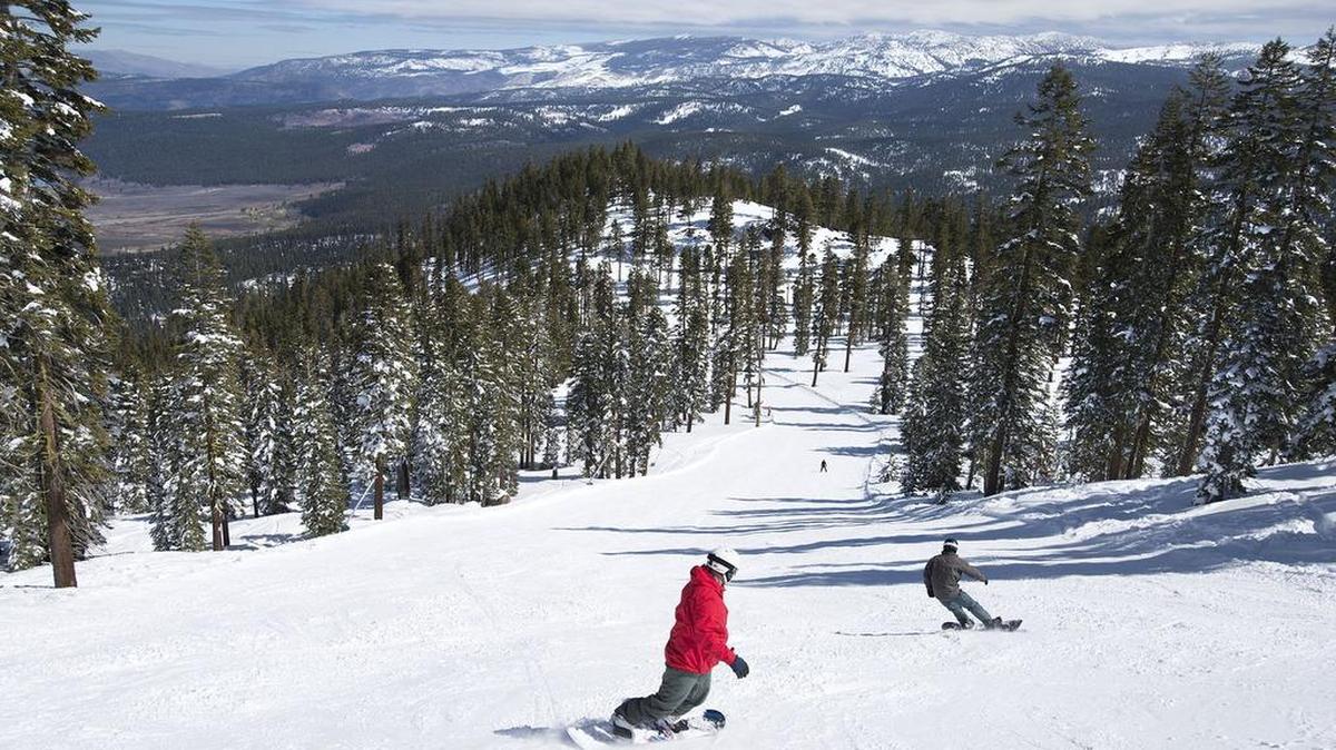 Snowboarders head down a run at Northstar ski resort on Tuesday, March 15, 2016 in Truckee, Calif. Recent storms have brought much-needed snow to the mountains.