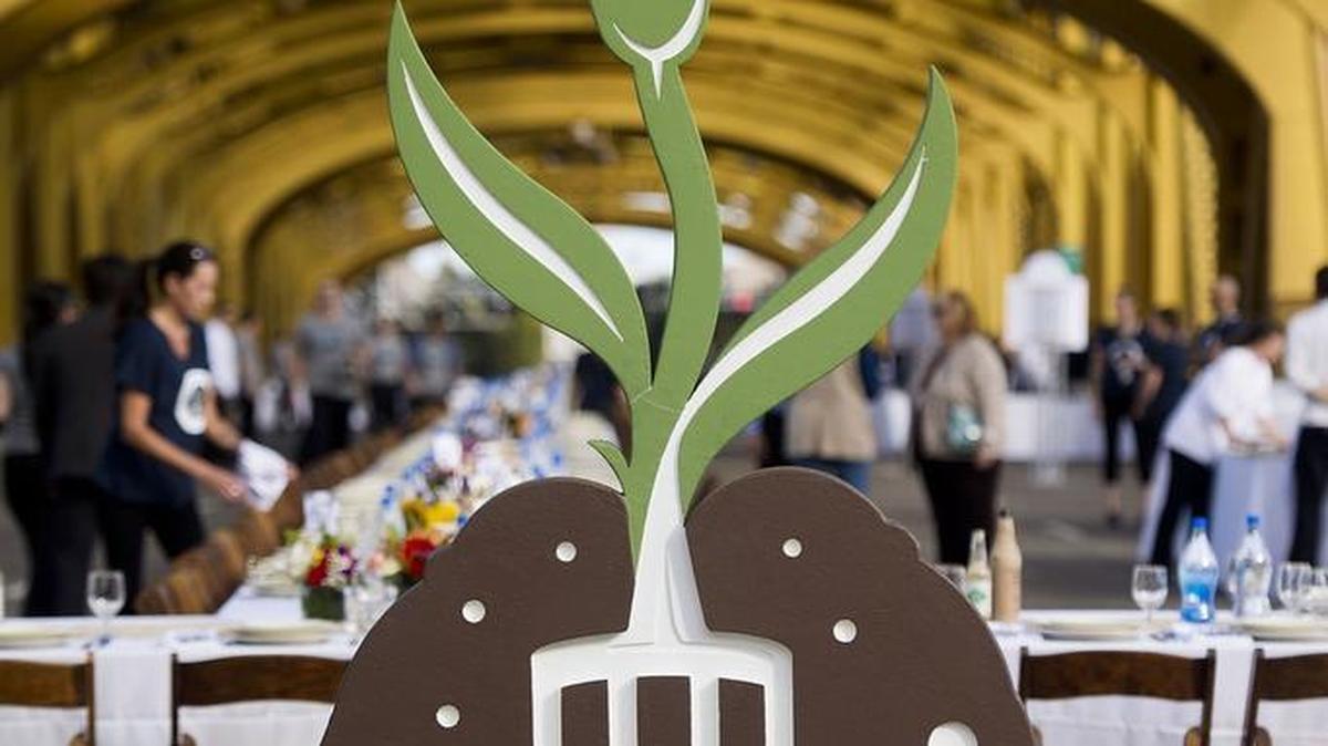 The centerpiece of Sacramento’s “Farm to Fork” celebrations – dinner on the Tower Bridge – is being sponsored this year by Cadillac, Jiffy Lube, banks, a nursing home chain and McDonalds.