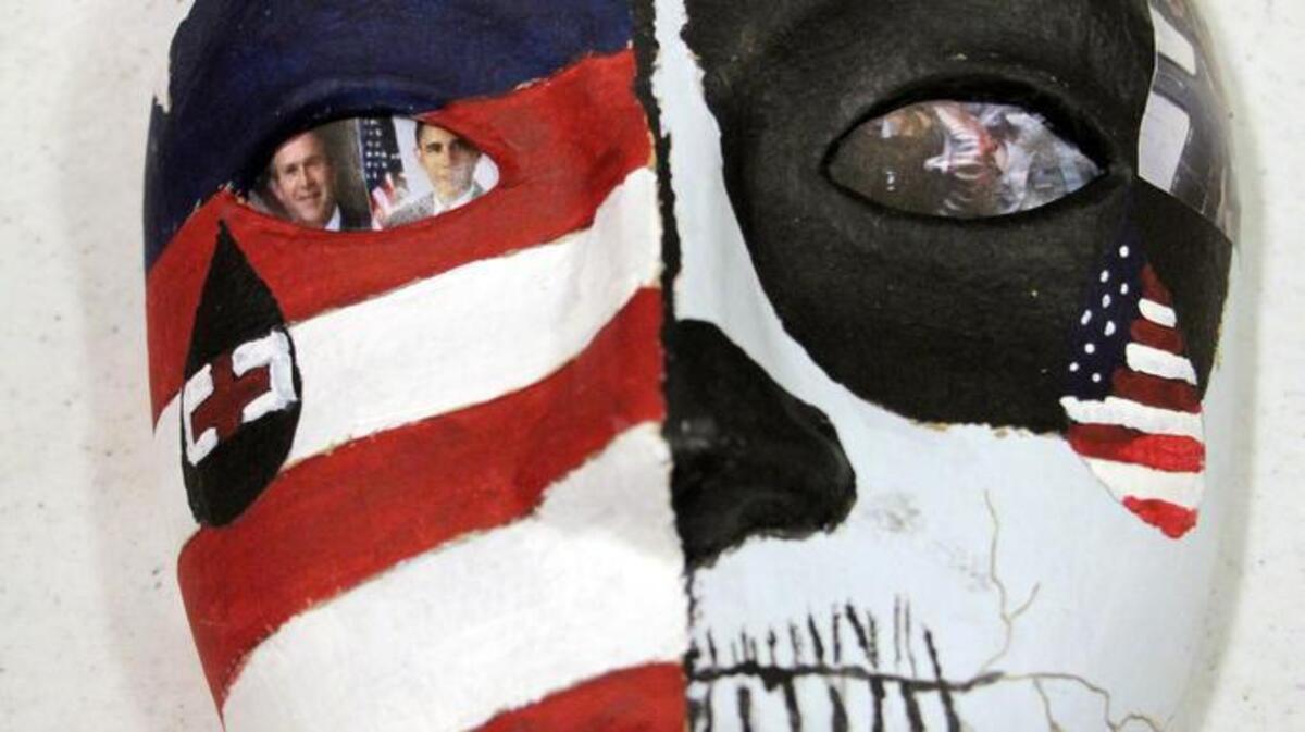 A mask created through Creative Forces: NEA Military Healing Arts Network.