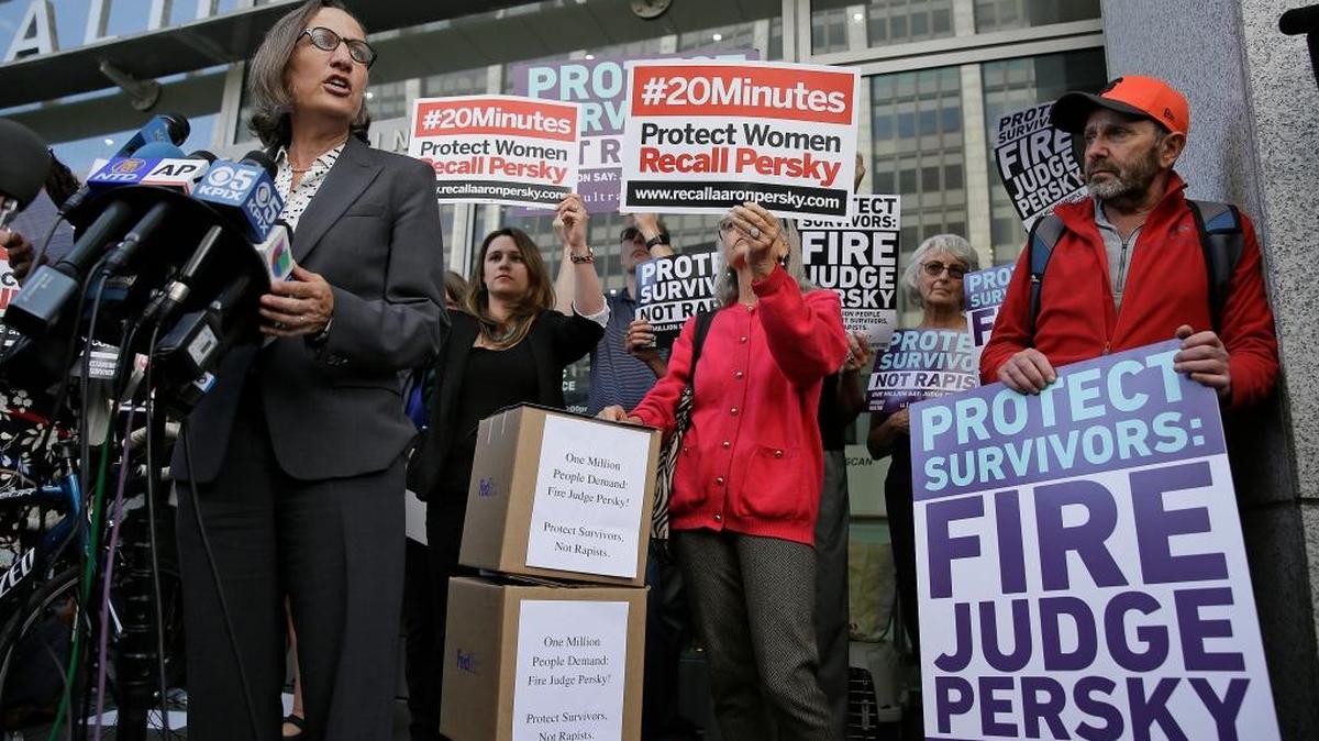 Stanford law professor Michele Dauber has sought to have Santa Clara County Superior Court Judge Aaron Persky removed since 2016. Dauber felt the judge should have imposed a heavier sentence in the Stanford sexual assault of an inebriated woman at a party by an inebriated freshman swimmer, who served six months in jail. (AP Photo/Eric Risberg, File)