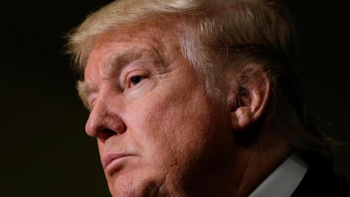 
Republican presidential candidate Donald Trump and his people have been selling the blowhard billionaire business mogul as a Reagan-style outsider.
