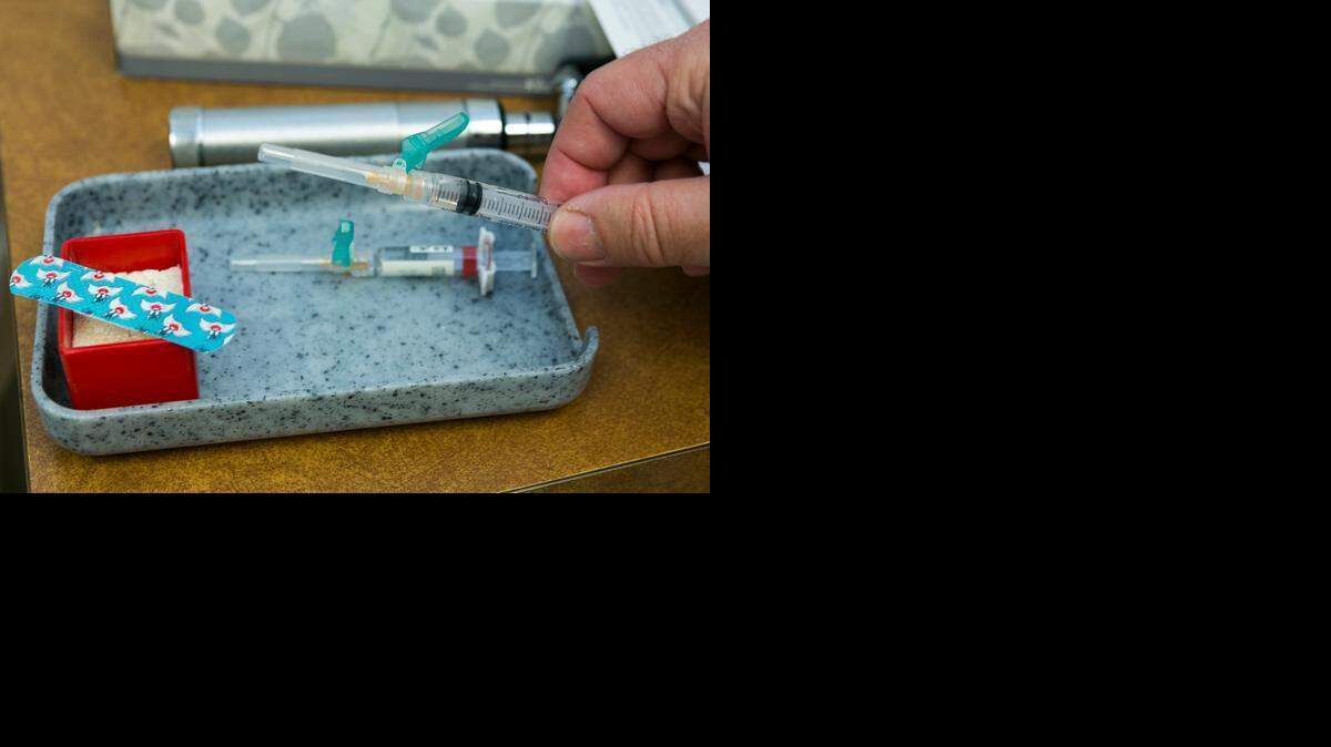
The measles-mumps-rubella vaccine, or MMR, is 99 percent effective at preventing measles, which spreads easily through the air and in enclosed spaces. Symptoms include fever, runny nose, cough and a rash all over the body. 
