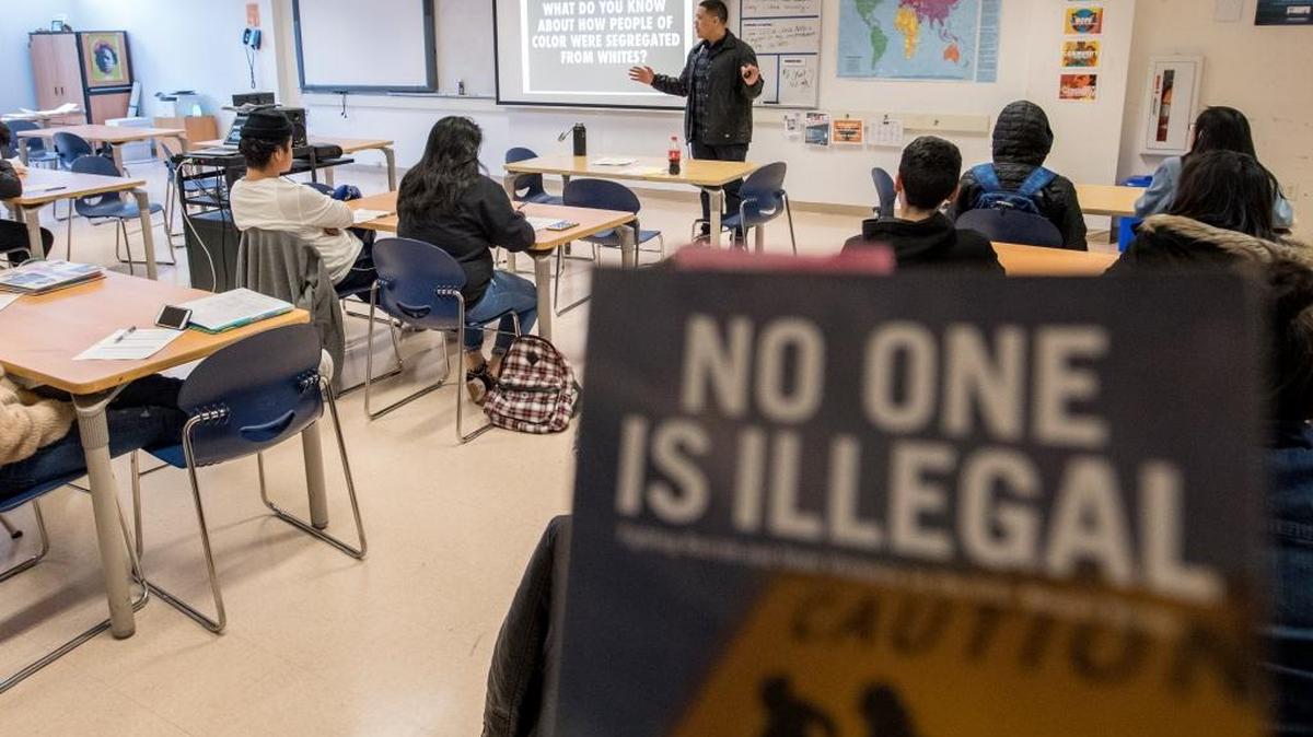 An ethnic studies class focuses on racism at John O’Connell High School in San Francisco on Jan. 22, 2018.