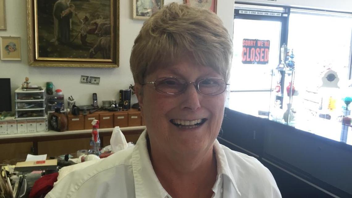 Michelle Sweet, 72-year-old owner of an antique store in Grants Pass, Ore.