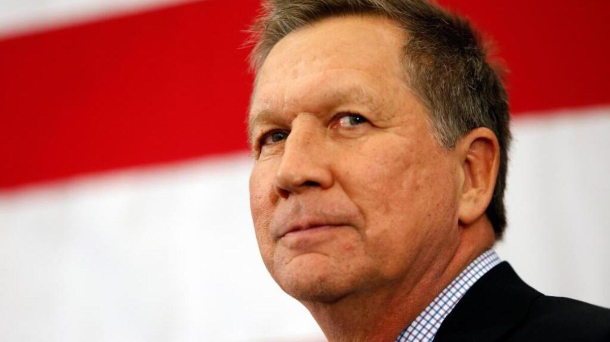 Gov. John Kasich, R-Ohio, speaks last year at the Republican Leadership Summit in Nashua, N.H. Kasich is counting on an impressive showing in Tuesday’s GOP presidential primary in New Hampshire.