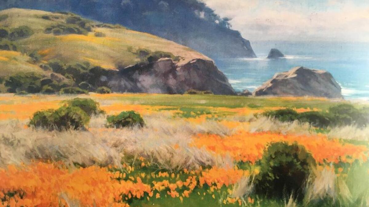 A California postcard of Jesse Powell’s “Spring Bloom, Pt. Lobos 2014.”