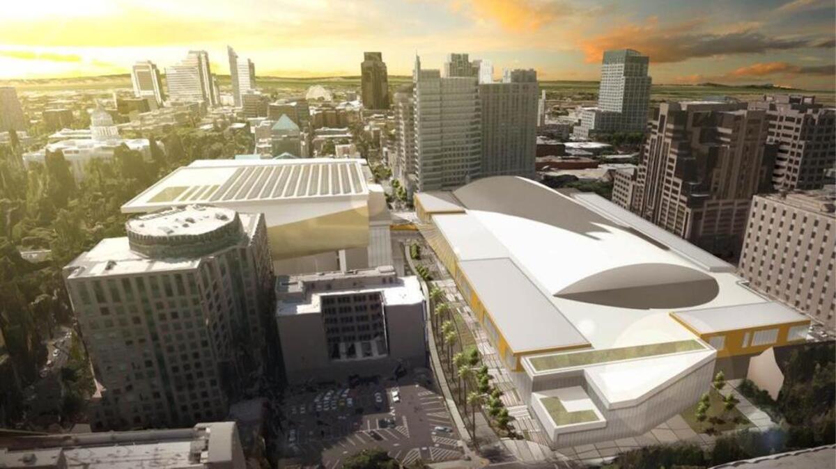 Sacramento tourism officials have released drawings of a revamped Convention Center by an international design firm. The renderings, completed by design firm Populous, show an expanded convention center with more direct access to downtown and midtown via a redesigned pedestrian walkway along K Street. The drawings also show a sleek 50,000-square-foot ballroom atop the adjacent Community Center Theater that would provide patrons with sweeping views of Capitol Park.