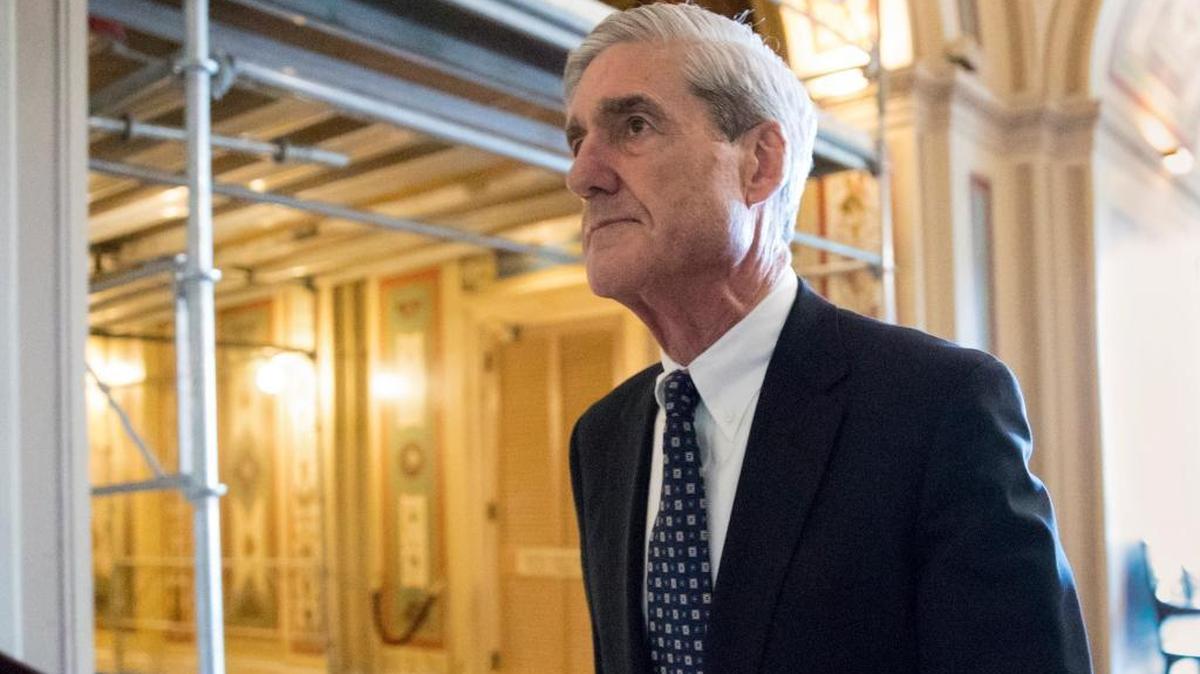 Special counsel Robert Mueller leaves a 2017 meeting on Capitol Hill in Washington.