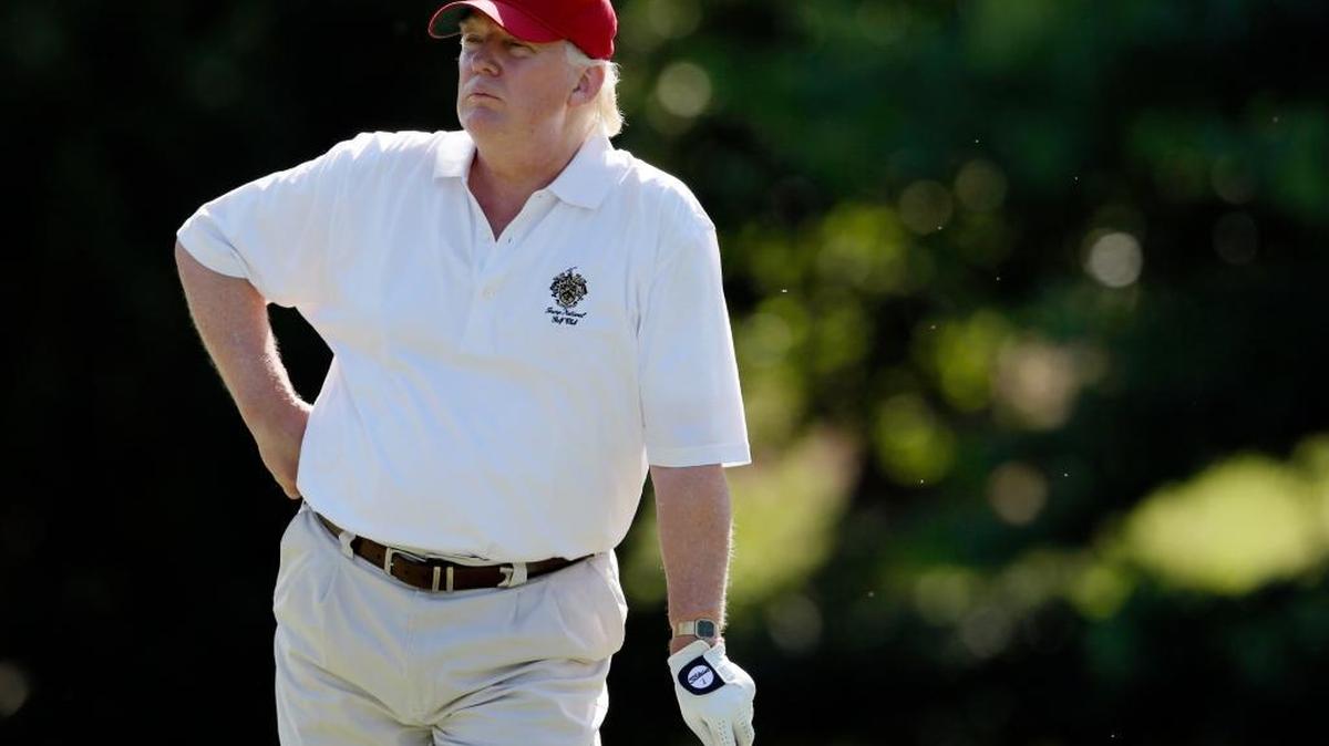 President Donald Trump, shown golfing in 2012, made a point during the 2016 presidential campaign of publicizing his preference for McDonalds, Kentucky Fried Chicken and other fast food. (AP Photo/Patrick Semansky, File)