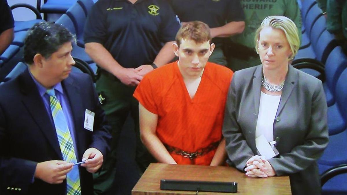 Suspected school shooter Nikolas Cruz makes a video appearance in court on February 15, 2018. Cruz is facing 17 charges of premeditated murder in the mass shooting at Marjory Stoneman Douglas High School in Parkland, Fla. (Susan Stocker/Sun Sentinel/TNS)