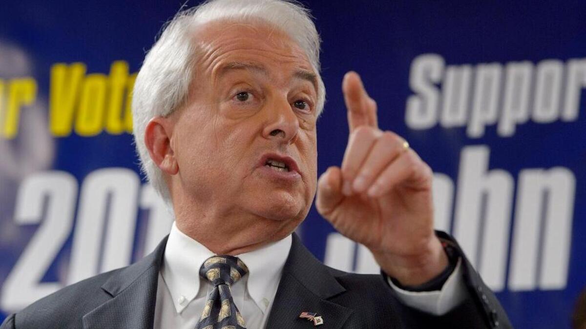 Gubernatorial candidate John Cox speaks at the Sacramento County Republican Headquarters in Rancho Cordova on May 23, 2018. Panelists at a State of the State forum Friday hosted by the San Luis Obispo Chamber of Commerce said Cox's best hope for California governor is to focus on the repeal of the SB 1 gax tax.