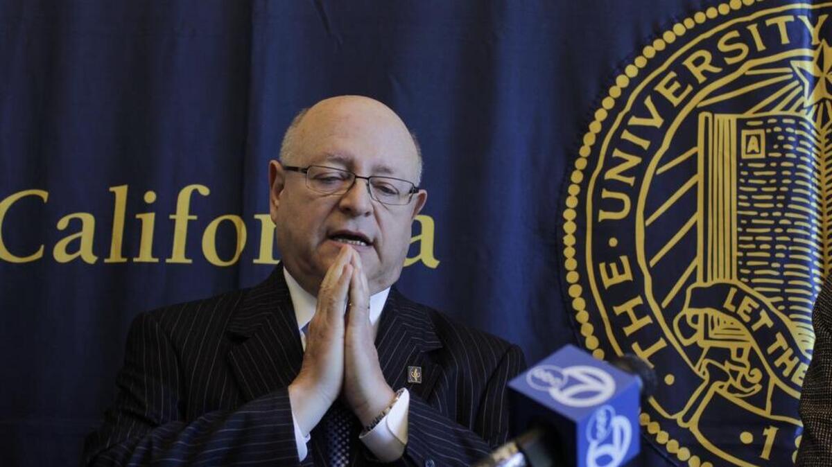 
Former University of California President Mark Yudof continued to earn his presidential salary for a year after stepping down to teach. 
