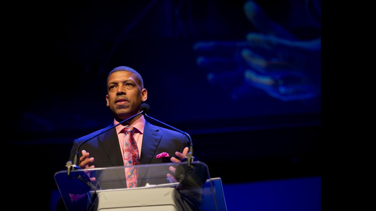 
Mayor Kevin Johnson delivers the 2015 State of the City speech, in which he declared he was taking a bigger role in the city budget.
