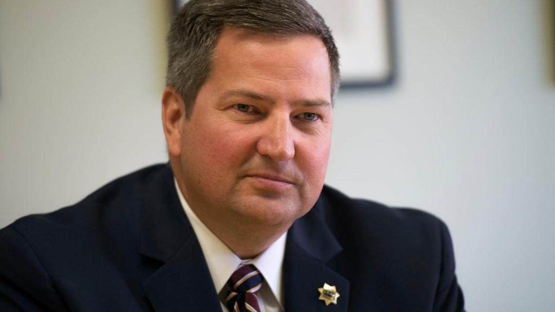 Sheriff Scott Jones talks to The Sacramento Bee’s editorial board in October.