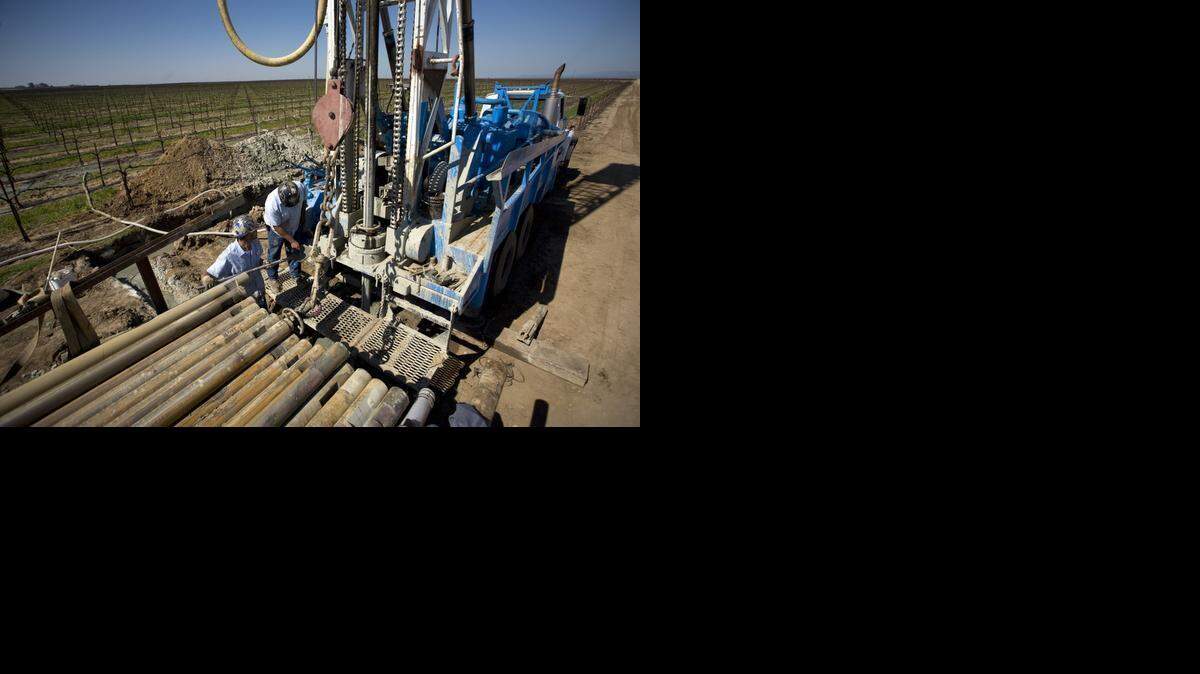 
Farmers in the Central Valley are having to drill deeper wells to find water for their crops like pistachios, almonds and grapes.
