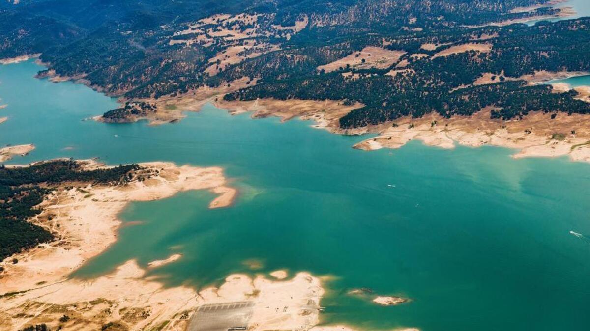 
An aerial view of Folsom Lake taken on June 30, 2015.

