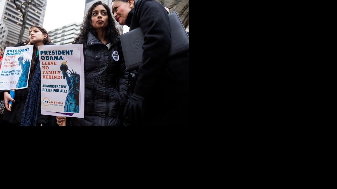 
Supporters gather during a rally organized by OneAmerica as part of a National Week of Action to demand robust executive measures to stop deportations and keep families together Thursday in Seattle. As expected, President Barack Obama announced his plan to use executive action to partially change the nation’s immigration system Thursday night.
