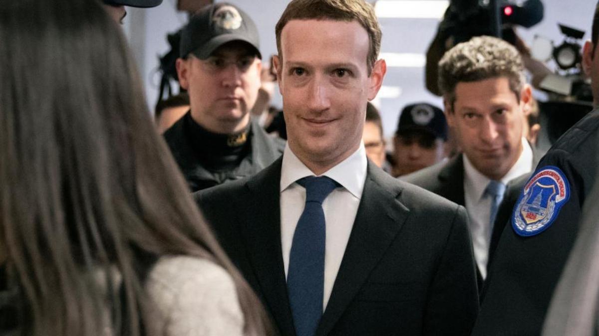 Facebook CEO Mark Zuckerberg arrives on Capitol Hill on Monday to meet with Senate committee leaders.