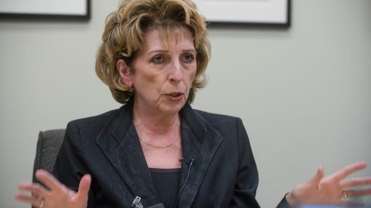 UC Davis Chancellor Linda P.B. Katehi speaks with The Sacramento Bee editorial board in April.