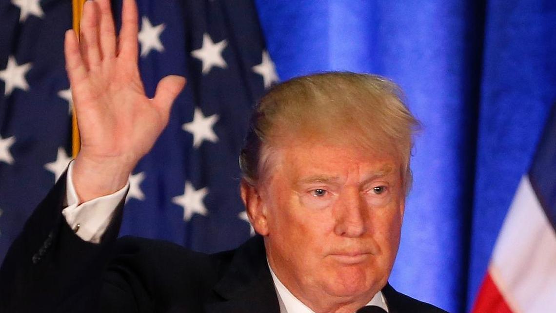 Republican presidential nominee Donald Trump speaks on terrorism in Youngstown, Ohio, on Monday.