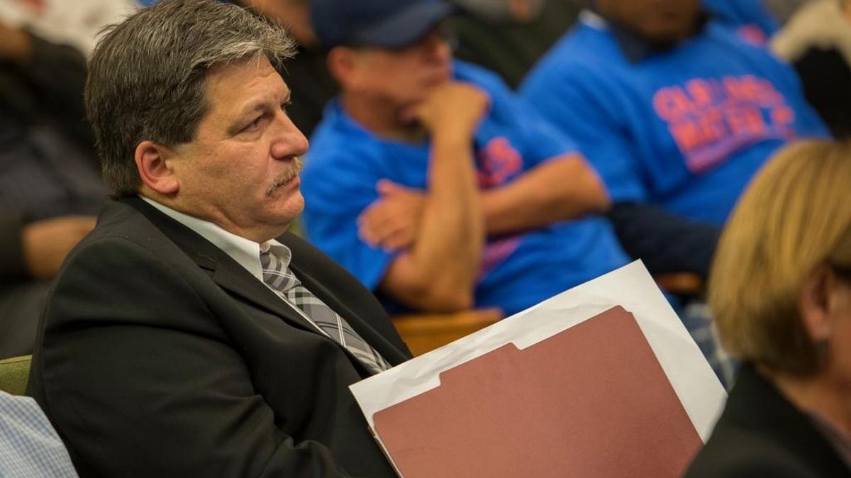 Developer Paul Petrovich waits to speak to the Sacramento City Council about his proposed fuel center in Curtis Park. The council rejected it on a 7-2 vote late Tuesday.