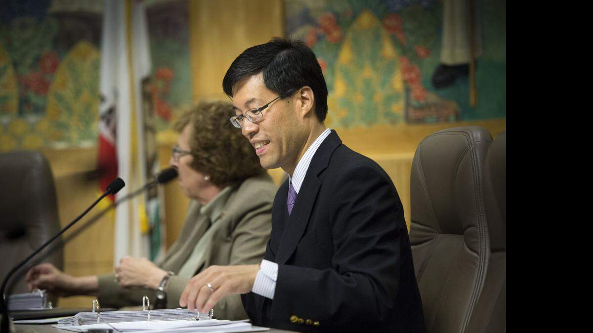 
Sen. Richard Pan, D-Sacramento, prepares to testify about his Senate Bill 277. The bill, which tightens vaccination exemptions, stalled this week .

