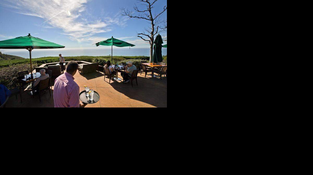 
Diners on the patio of the Restaurant at the Ventana have a view of the ocean at Big Sur last month. California’s coastal beauty is only one of its many draws.
