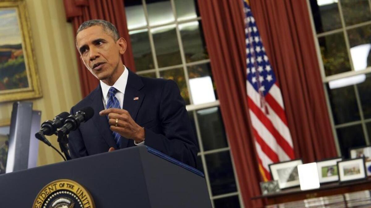President Barack Obama speaks from the Oval Office on Sunday, Dec. 7, 2015, about the fight against terrorism.