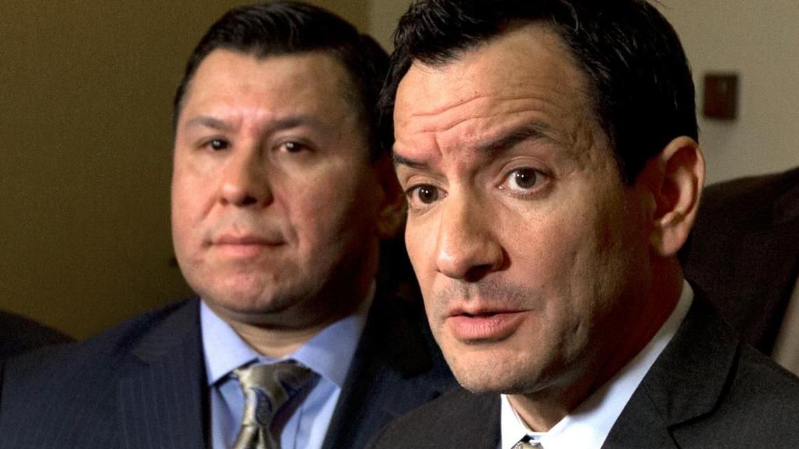 Assemblyman Eduardo Garcia and Speaker Anthony Rendón discuss Tuesday’s historic passage of SB 32.