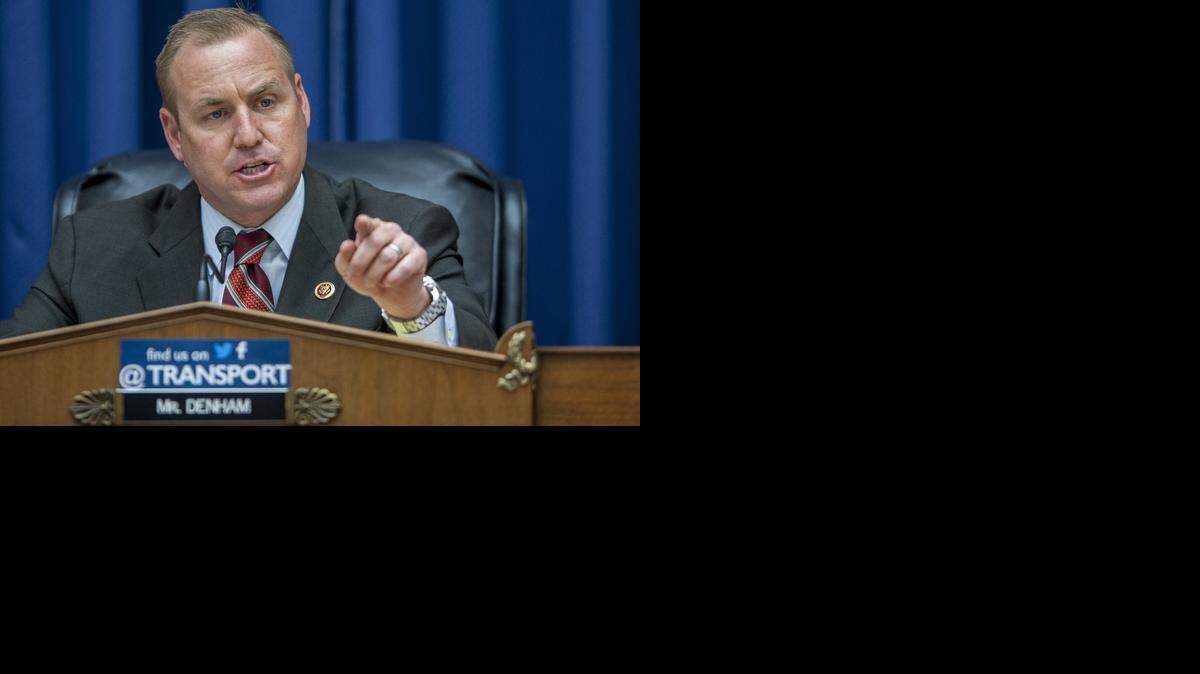 Rep. Jeff Denham, chairman of the House Transportation Subcommittee on Railroads, Pipelines and Hazardous Materials, questions a witness last year.