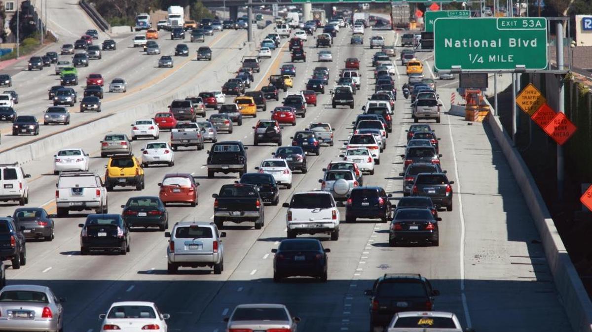 Rush hour on Los Angeles’ Interstate 405.