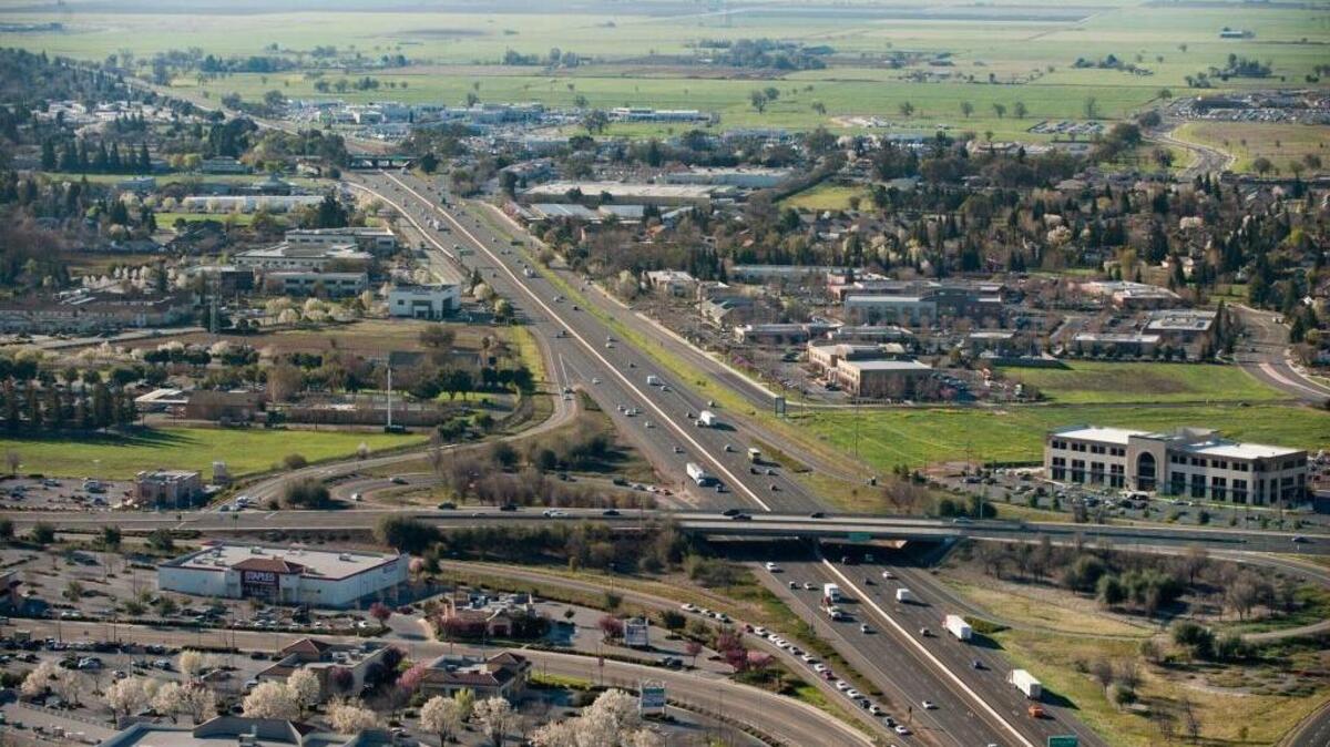A southern view of Highway 99 in Elk Grove.