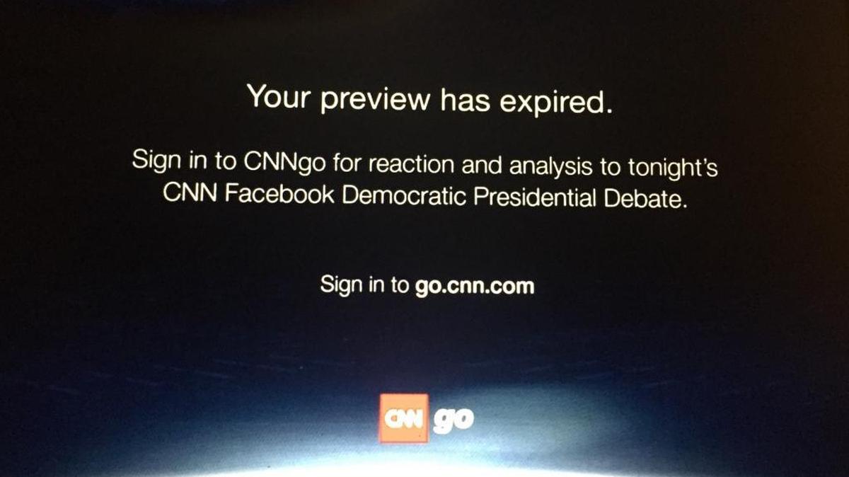 
CNN offered viewers without a subscription to cable access to the debate on its website. The live stream was slow and crashed several times. 

