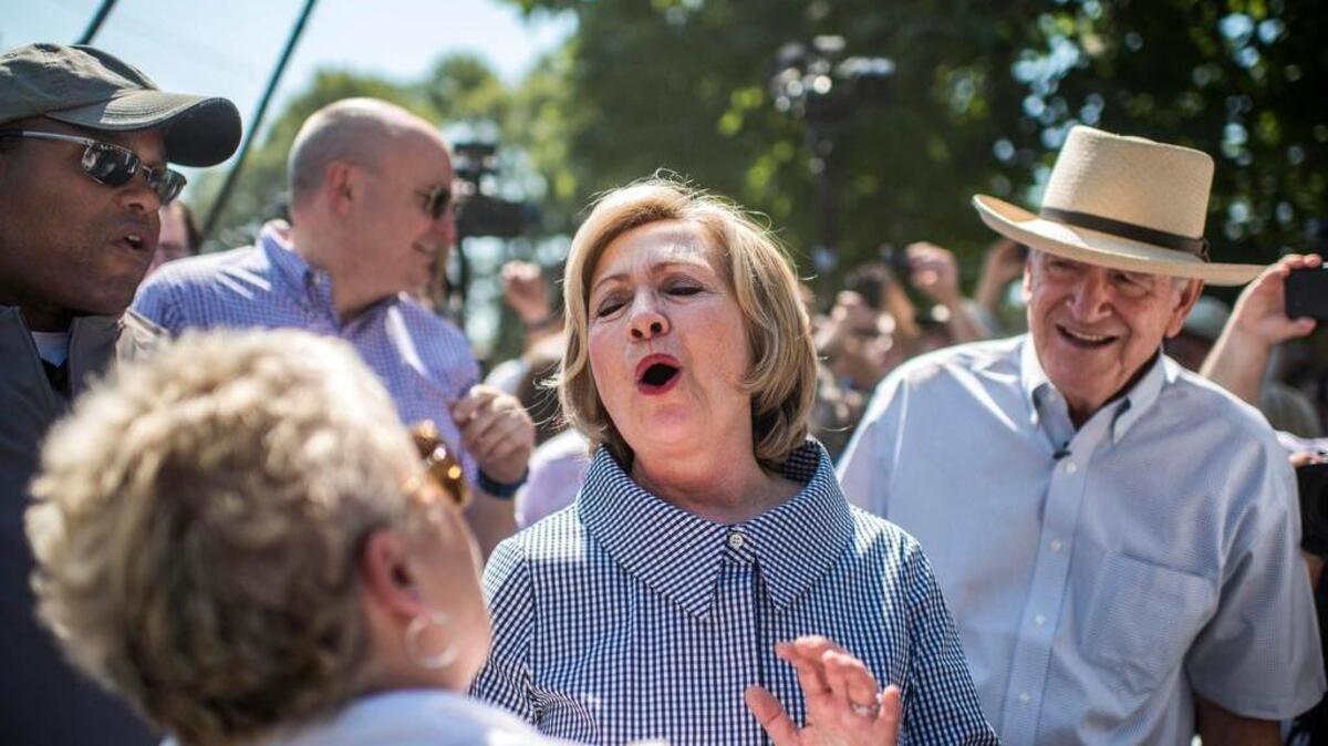 
Hillary Clinton attended the Iowa State Fair last week.

