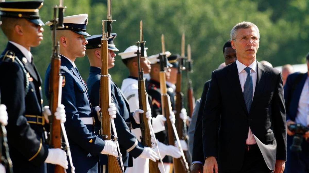 NATO Secretary General Jens Stoltenberg arrives Wednesday in Washington to attend a meeting of the global coalition to fight the Islamic State.