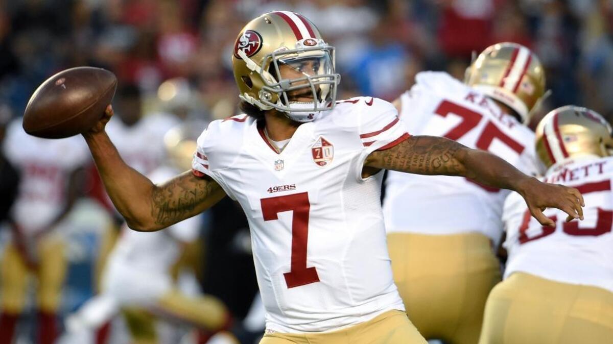 San Francisco 49ers quarterback Colin Kaepernick is embracing sports’ longtime role as an agent for societal change.