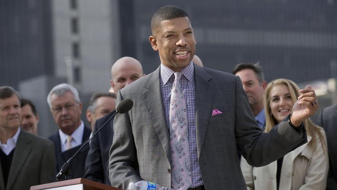 Sacramento Mayor Kevin Johnson, shown launching the Greater Sacramento Area Economic Council in 2015.