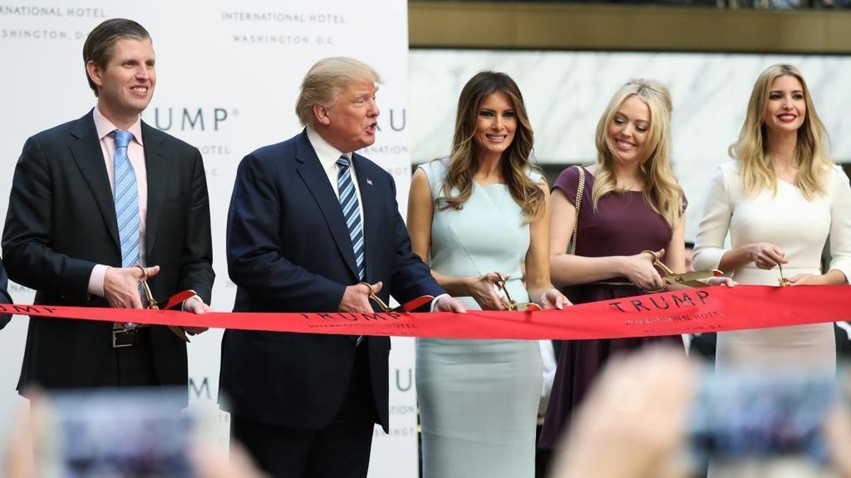 President-elect Donald Trump and his family cut the ribbon on the Trump International Hotel in Washington, D.C., on Oct. 26.