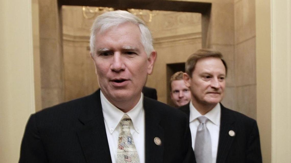 Rep. Mo Brooks, R-Ala., left, has a 77 percent white district and has made immigration his signature issue. One of House Speaker Paul Ryan’s first acts was to cave to Brooks in nixing an immigration overhaul.